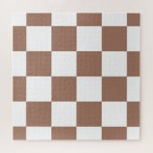 白市松模様にとモカ・ムースの模様 ジグソーパズル (横)