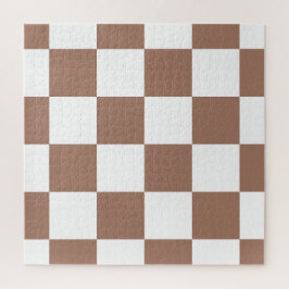 白市松模様にとモカ・ムースの模様 ジグソーパズル