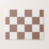 白市松模様にとモカ・ムースの模様 ジグソーパズル (横)