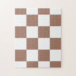 白市松模様にとモカ・ムースの模様 ジグソーパズル