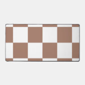 白市松模様にとモカ・ムースの模様 デスクマット (正面)