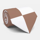 白市松模様にとモカ・ムースの模様 ネクタイ (ロール)