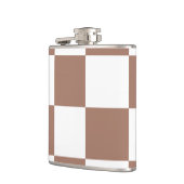 白市松模様にとモカ・ムースの模様 フラスク (左)