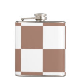 白市松模様にとモカ・ムースの模様 フラスク (正面)