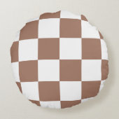 白市松模様にとモカ・ムースの模様 ラウンドクッション (裏面)