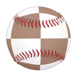 白市松模様にとモカ・ムースの模様 野球ボール