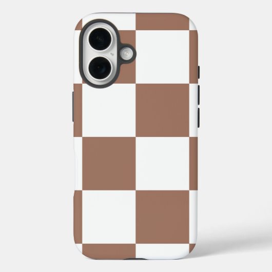 白市松模様にとモカ・ムースの模様 Case-Mate iPhoneケース (裏面)