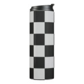 白市松模様にと白の正方形またはカスタム色 タンブラー (回転左)