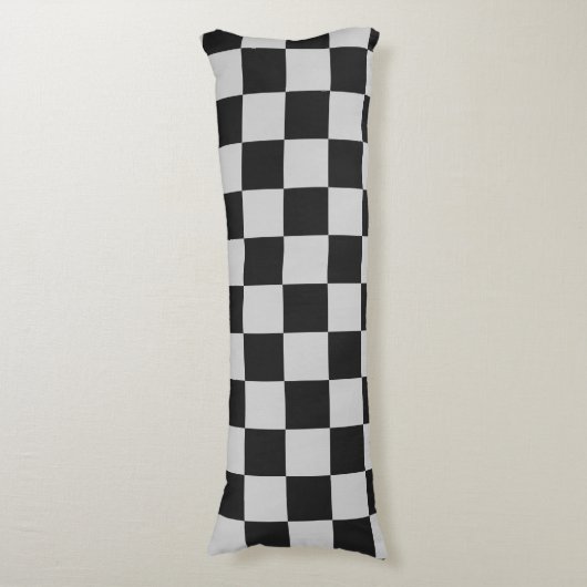 白市松模様にと白の正方形またはカスタム色 ボディピロー (正面縦)