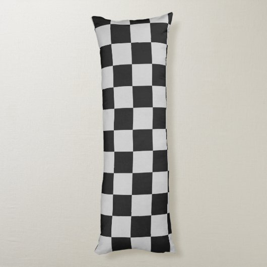 白市松模様にと白の正方形またはカスタム色 ボディピロー (裏面 (縦))
