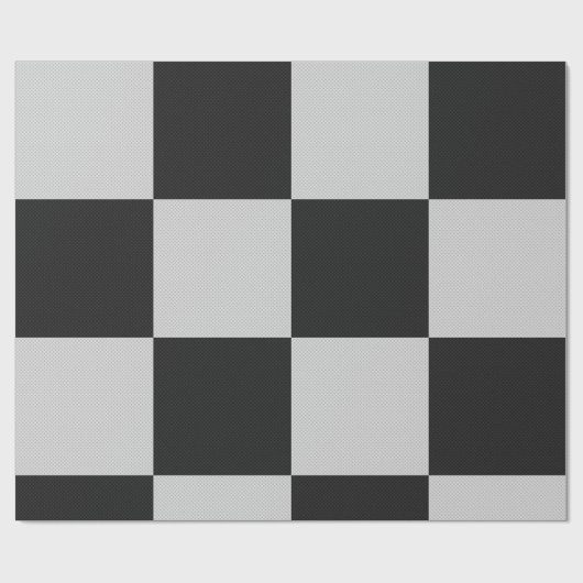 白市松模様にと白の正方形またはカスタム色 ラッピングペーパー (フラット)