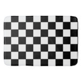 白市松模様にと黒 バスマット (正面)