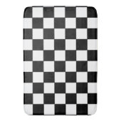 白市松模様にと黒 バスマット (正面縦)