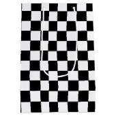 白市松模様にと黒 ミディアムペーパーバッグ (裏面)