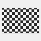 白市松模様にと黒 ラッピングペーパーシート (正面)