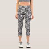 白市松模様に黒の愛 カプリレギンス (正面)