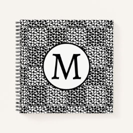 白市松模様に黒の愛 ノートブック