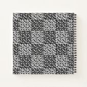 白市松模様に黒の愛 ノートブック (裏面)