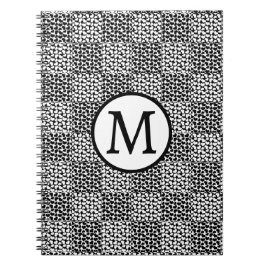 白市松模様に黒の愛 ノートブック