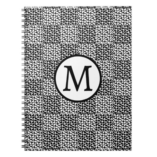 白市松模様に黒の愛 ノートブック (正面)