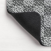 白市松模様に黒の愛 マウスパッド (コーナー)