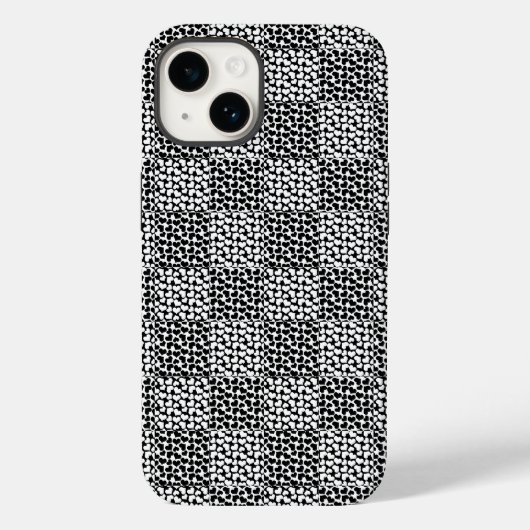 白市松模様に黒の愛 Case-Mate iPhoneケース (裏面)
