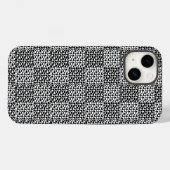 白市松模様に黒の愛 Case-Mate iPhoneケース (裏面 (横))