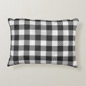 白市松模様に黒の格子縞 アクセントクッション (裏面)