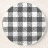 白市松模様に黒の格子縞 コースター (正面)