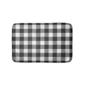白市松模様に黒の格子縞 バスマット (正面)