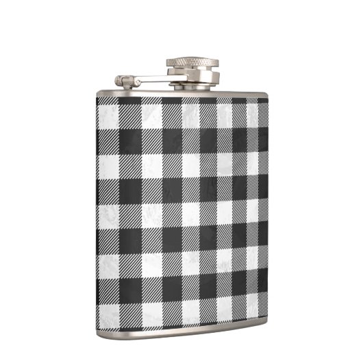白市松模様に黒の格子縞 フラスク (右)