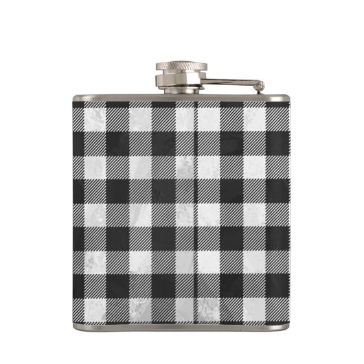 白市松模様に黒の格子縞 フラスク (裏面)