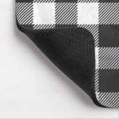 白市松模様に黒の格子縞 マウスパッド (コーナー)