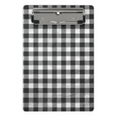 白市松模様に黒の格子縞 ミニクリップボード (正面)
