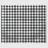白市松模様に黒の格子縞 ラッピングペーパー (フラット)