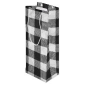 白市松模様に黒の格子縞 ワインギフトバッグ (裏面アングル)