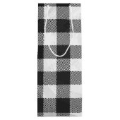 白市松模様に黒の格子縞 ワインギフトバッグ (裏面)