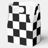 白市松模様に黒切妻用絵箱 フェイバーボックス (オープン)