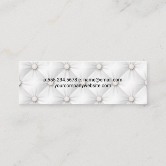 白布張り スキニー名刺 (裏面)