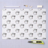 白幽霊と黒猫ホワイトハロウィン 薄葉紙 (クラフト)