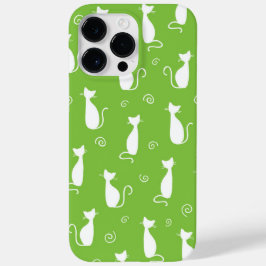 白座猫柄ライムグリーン Case-Mate iPhone 14 PRO MAXケース