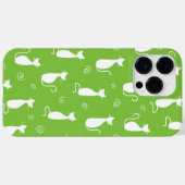 白座猫柄ライムグリーン Case-Mate iPhoneケース (裏面 (横))