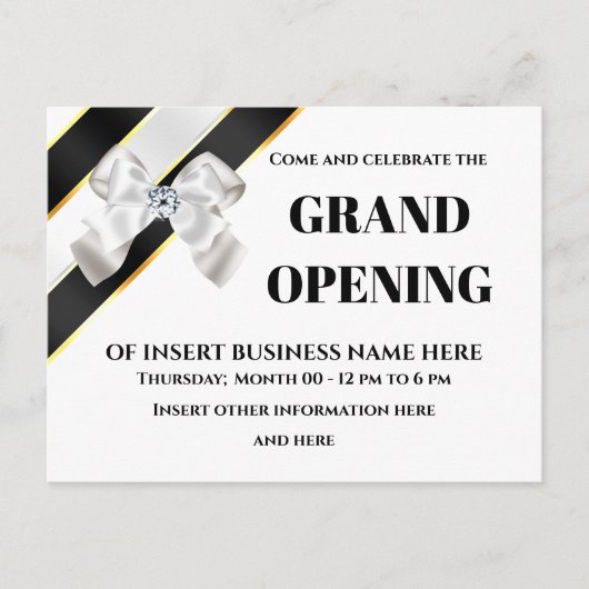 白弓黒リボングランドオープンVIPゲスト 案内ポストカード (正面)