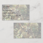 白後につかれたシカの子鹿 名刺 (正面/裏面)