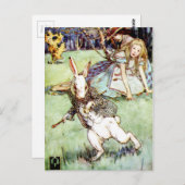 白後を追いうさぎが不思議の国へ ポストカード (正面/裏面)