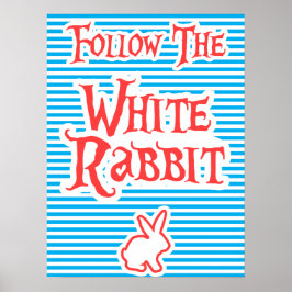 白後を追うさぎタイポグラフィポスター ポスター