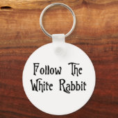 白後を追うさぎ キーホルダー (正面)