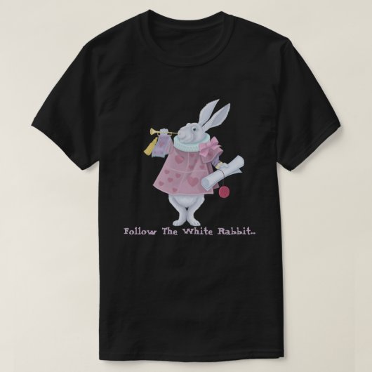 白後を追うさぎ Tシャツ (デザイン正面)