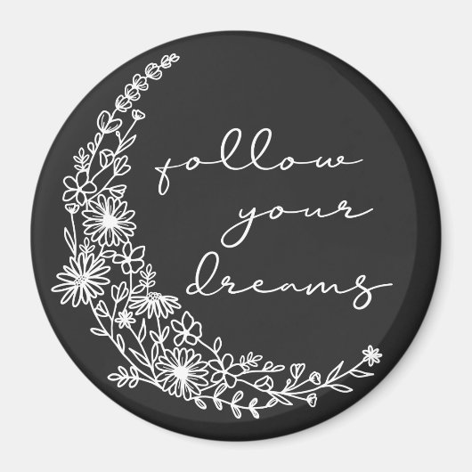 白後を追の夢のフローラムーン マグネット (正面)