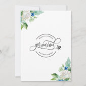 白得結婚したフローラ結婚した結婚の 案内状 (裏面)